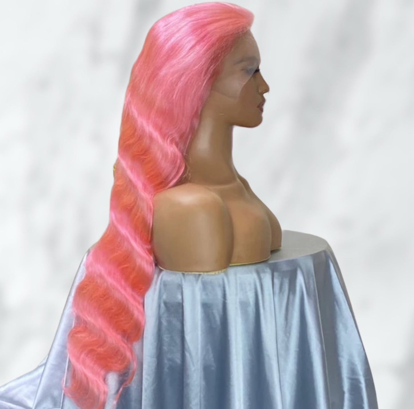 Karen's Hair 180% Density | 13x4 Pink Body Wave Lace Front Wig Pre-Plucked Body Wave Colored Human Hair Wig