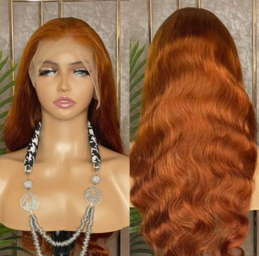 Karen's Hair 180% Density | Ginger #350 Human Hair Wig 13x4 Lace Front Wig Body Wave Hair